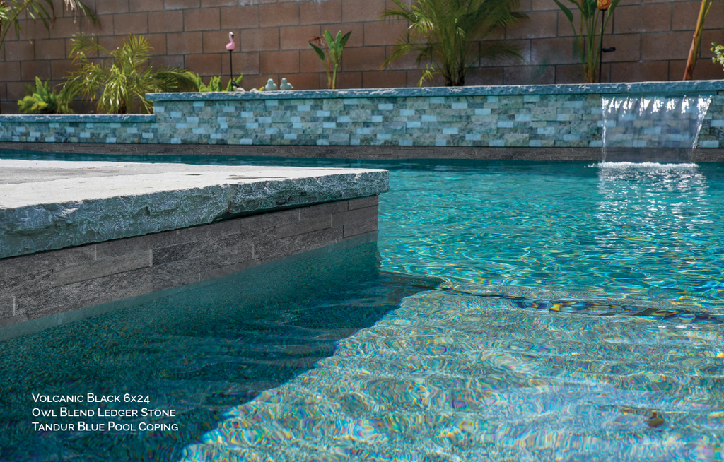 Dekora Volcanic Black 6x24 (Group 3) Ontario Pool Tile