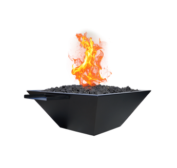 Square Fire & Water Bowl - Black