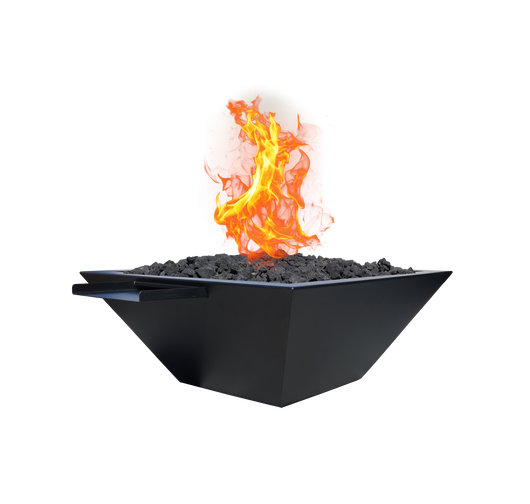 Square Fire & Water Bowl - Black