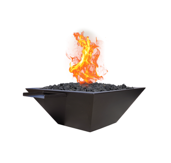 Square Fire & Water Bowl - Bronze