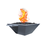 Square Fire & Water Bowl - Grey