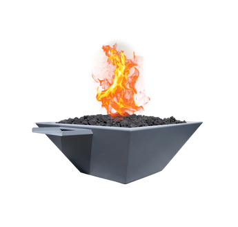 Square Fire & Water Bowl - Grey