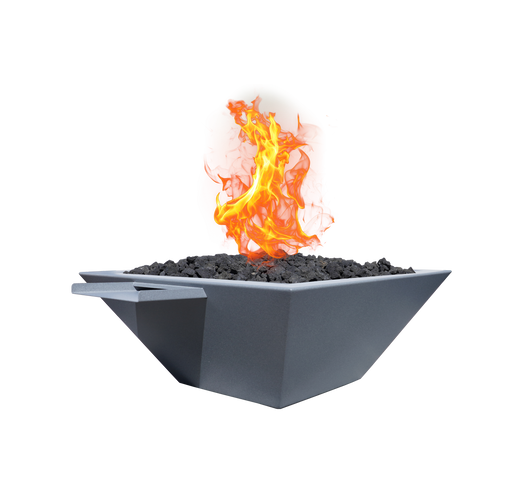 Square Fire & Water Bowl - Grey