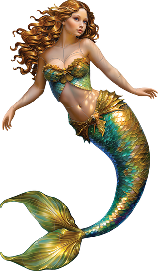 Golden Mermaid -Porc