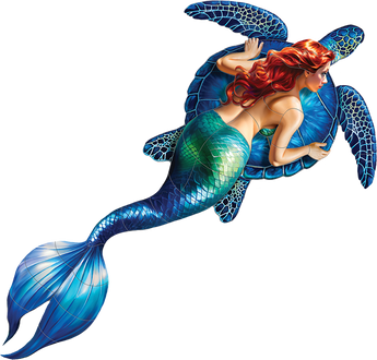 Mermaid W/Blue Turtle- Porc