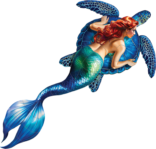 Mermaid W/Blue Turtle- Porc