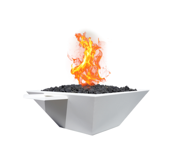 Square Fire & Water Bowl - White