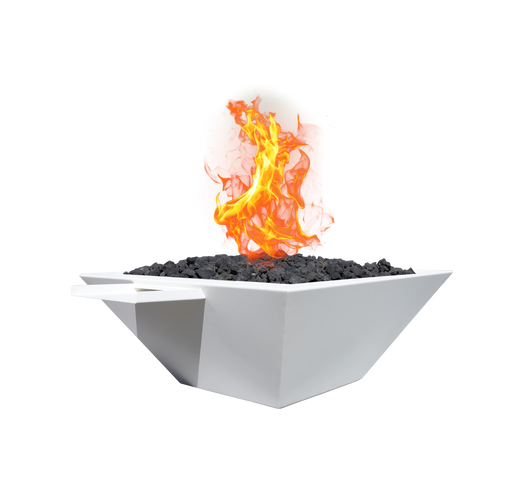 Square Fire & Water Bowl - White