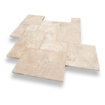 Ivory Travertine French Pavers - New Arrival!
