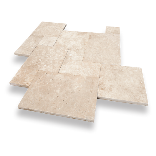 Ivory Travertine French Pavers - New Arrival!
